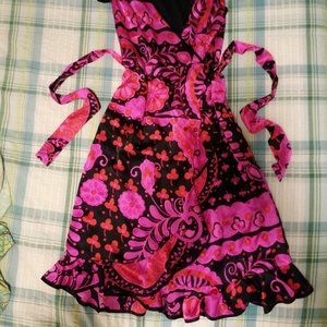 Beautiful Bright Pink Betsey Johnson Silk Dress!!